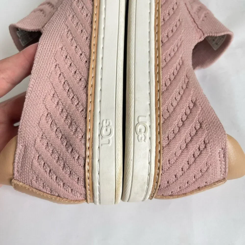 UGGs Women's Sammy Chevron Slip On‎ Comfort Knit Shoes Flats US 8 Pink